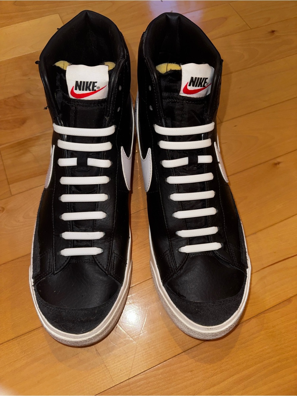 Nike Blazer Black & White High Top Sneakers – Size 12.5